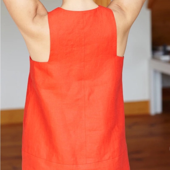 Emerson Fry Cut Out Mod Dress in Warm Red - Picture 2 of 16